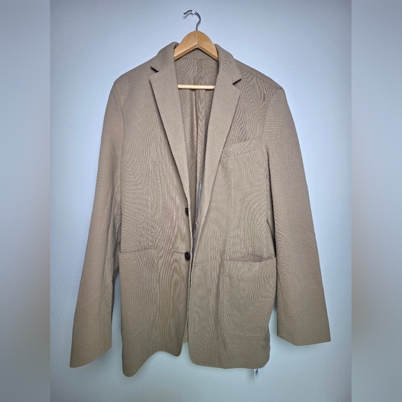 NWT Quince Large Cotton Pique Knit Blazer Baywood - Picture 2 of 5